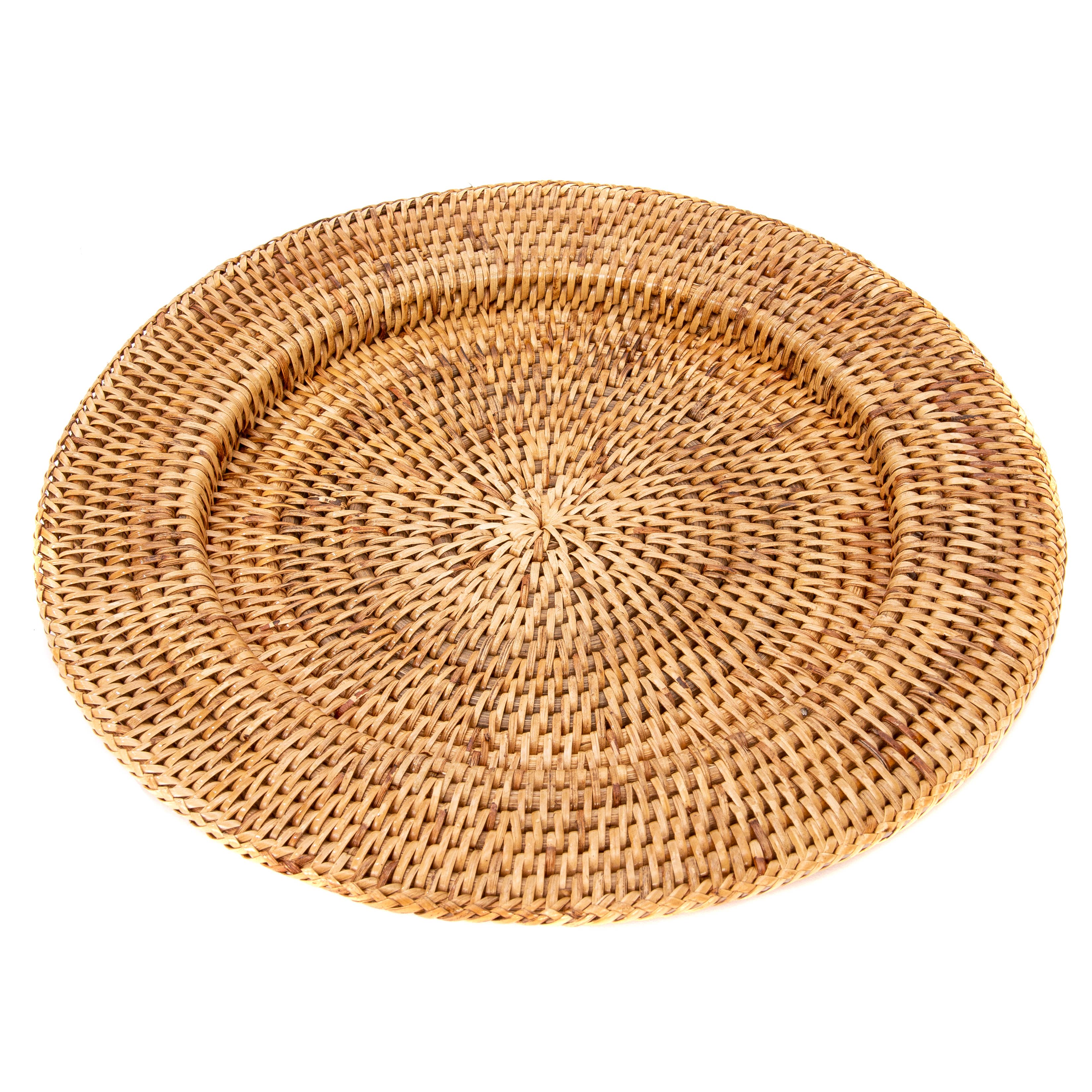 Rattan Solid Weave Charger Plate