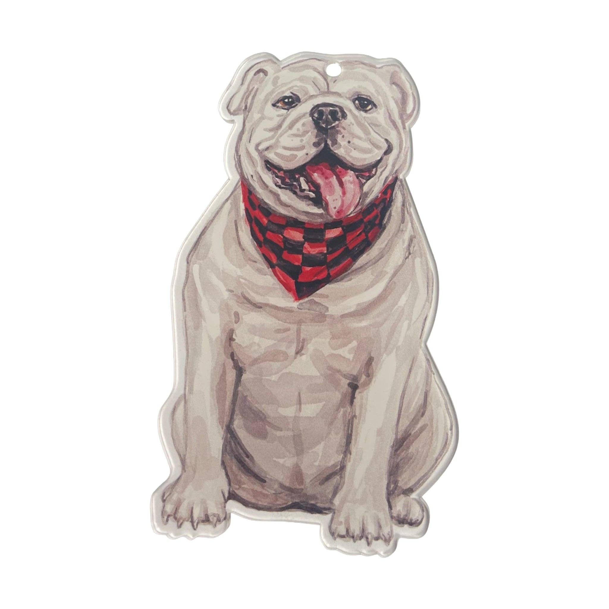 Watercolor Bulldog Acrylic Ornament