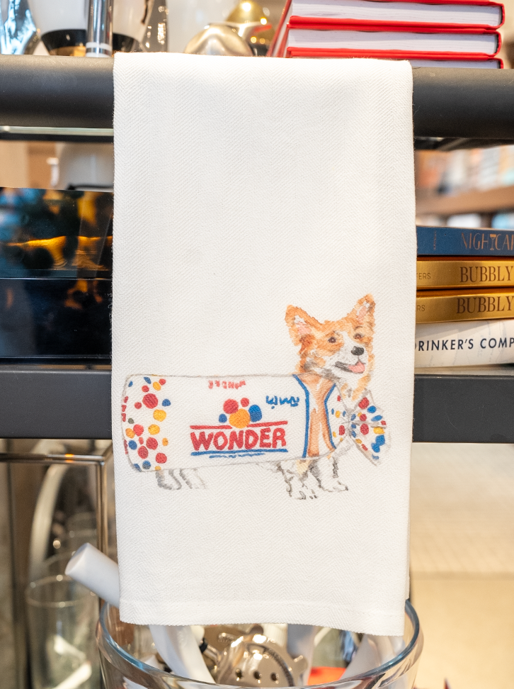 Loaf of Bread Corgi Dish Towel