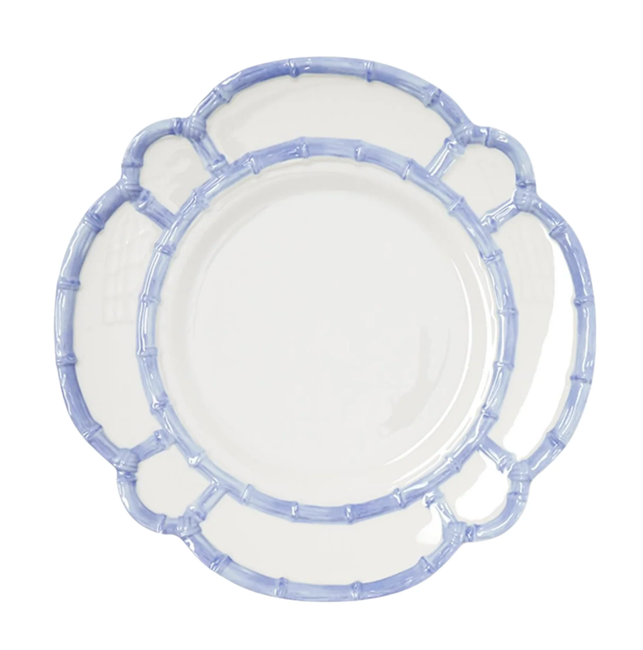 French Blue Bamboo Dinner Plate
