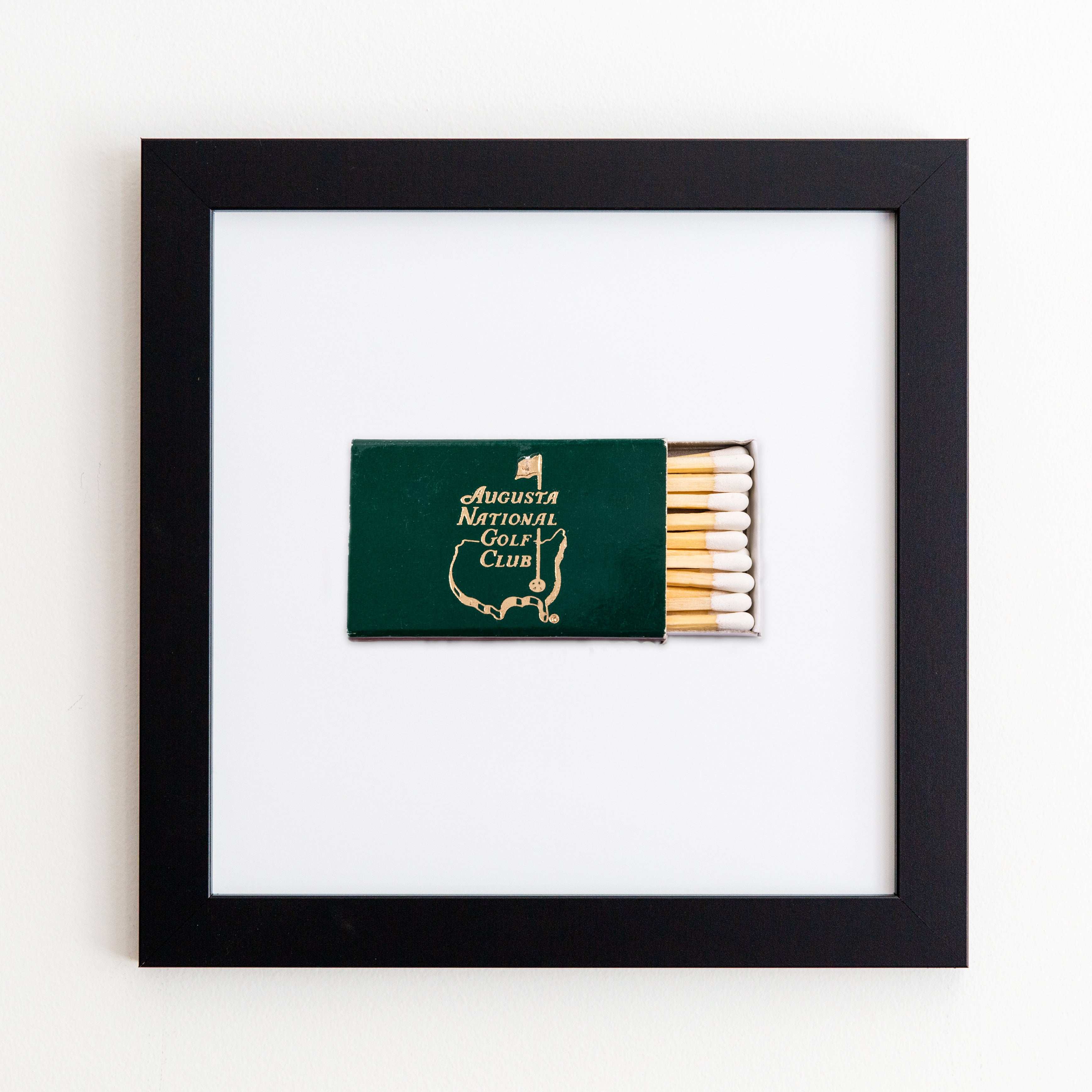 Augusta Golf Club Matchbook in Black Frame (Gold Writing)