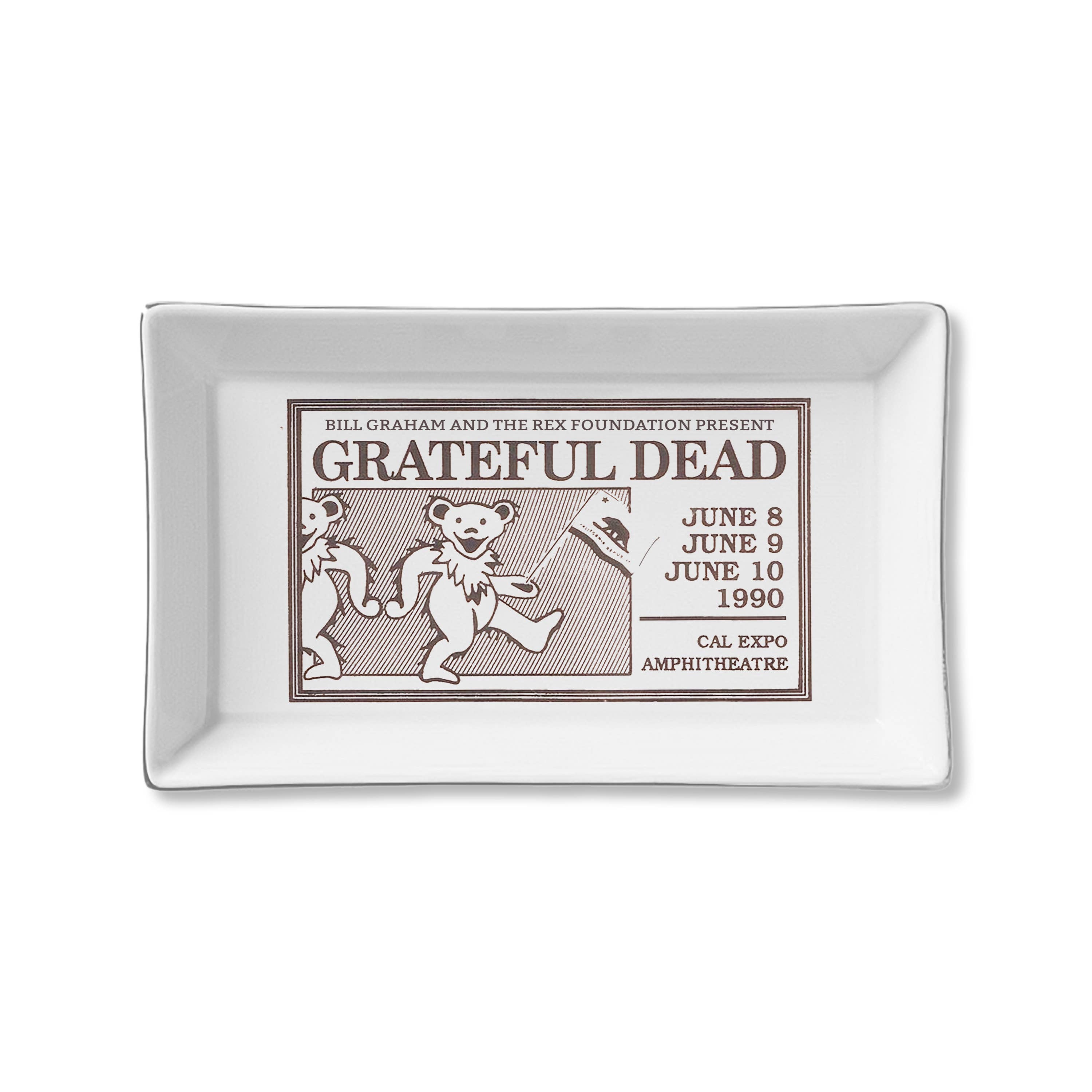 Grateful Dead Concert Ticket Ceramic Tray