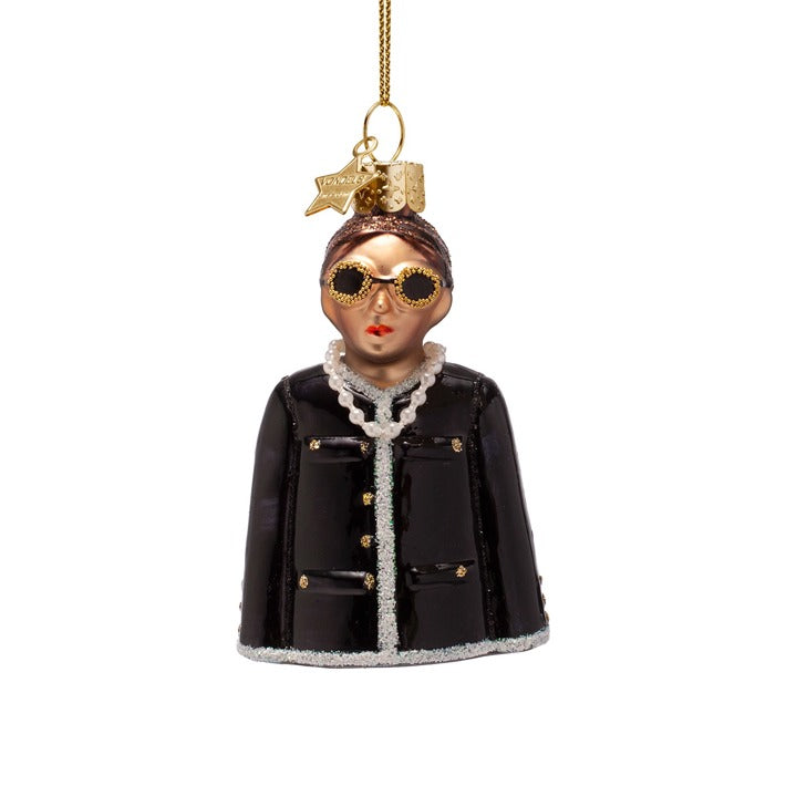 Fashion Lady Glass Ornament