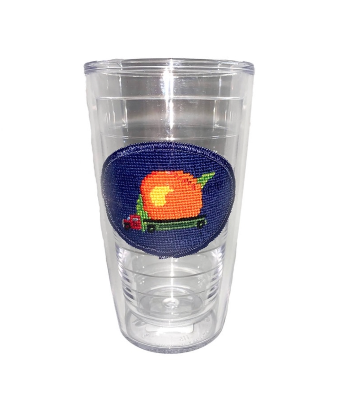 Needlepoint Eat A Peach Tervis Tumbler