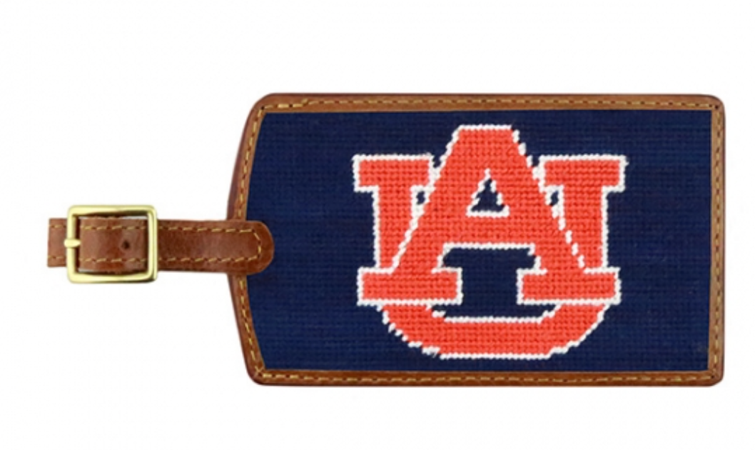 Auburn Needlepoint Luggage Tag