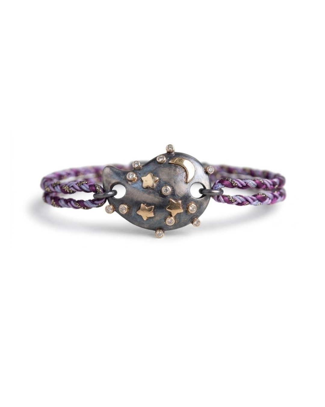 PAISLEY BRACELET WITH DIAMONDS, 10K AND STERLING SILVER