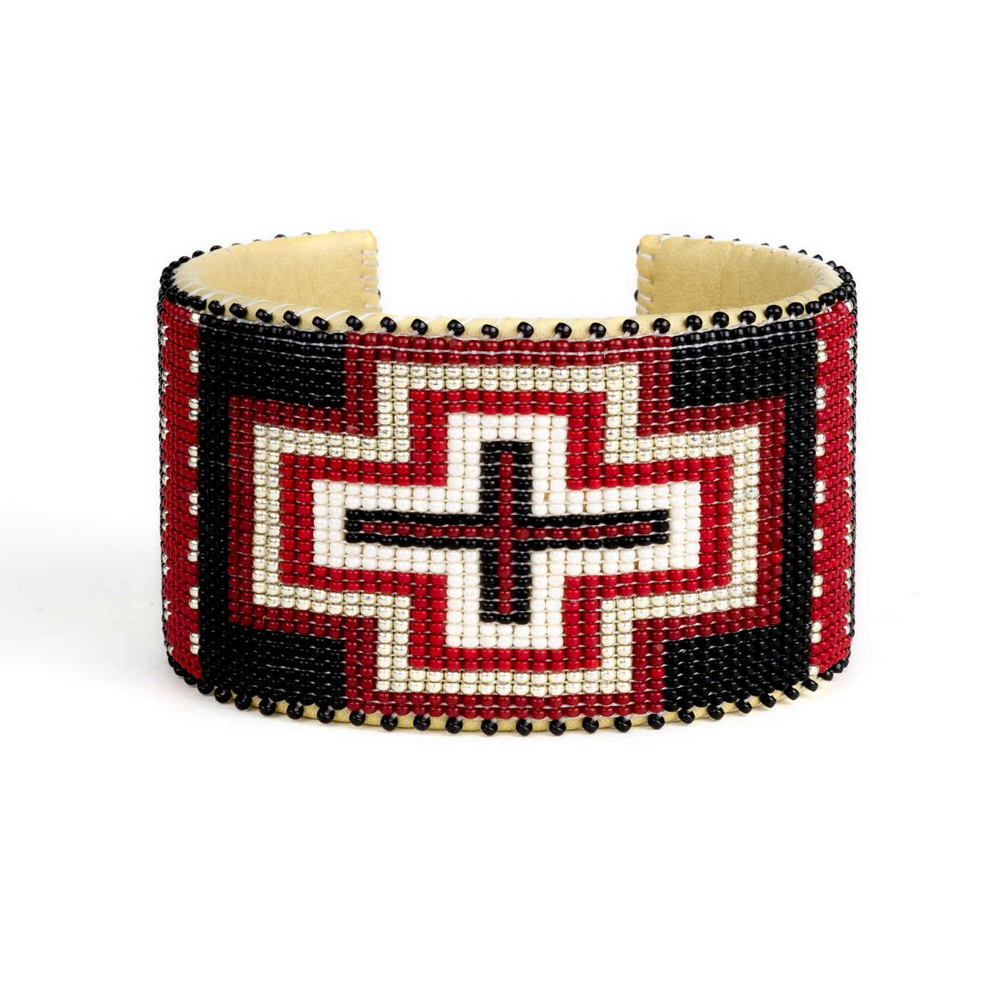 Priscilla Red Glass Cuff - XL
