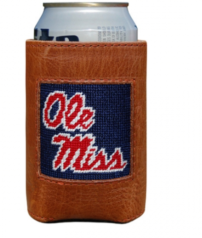 Ole Miss Needlepoint Can Cooler