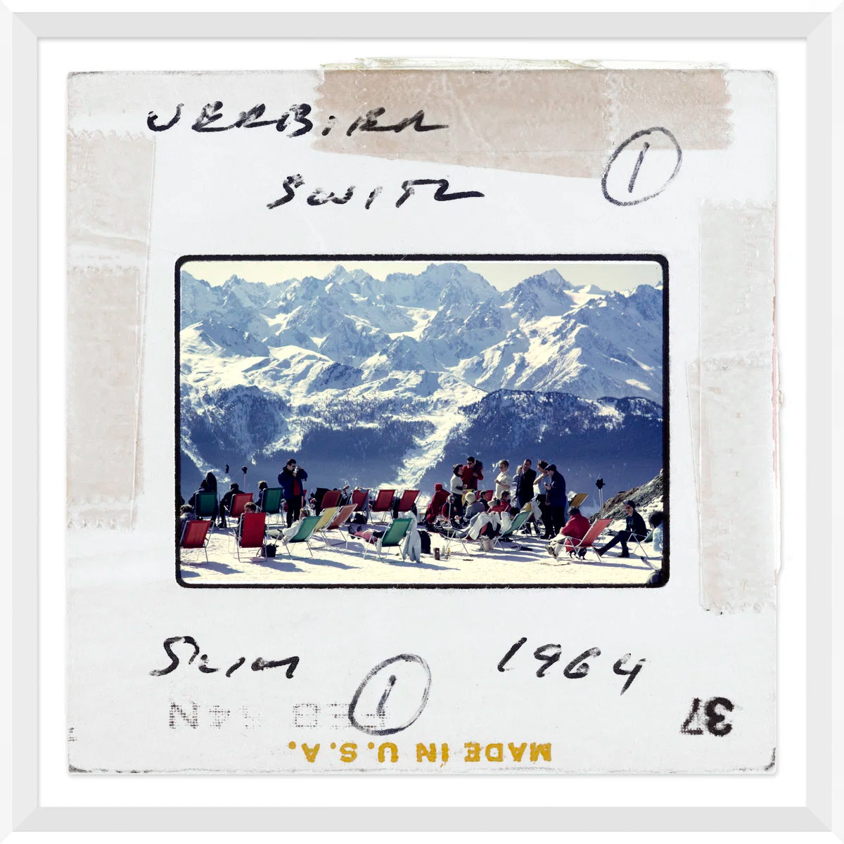 “Lounging in Verbier - Slide” by Slim Aarons, February 1, 1964