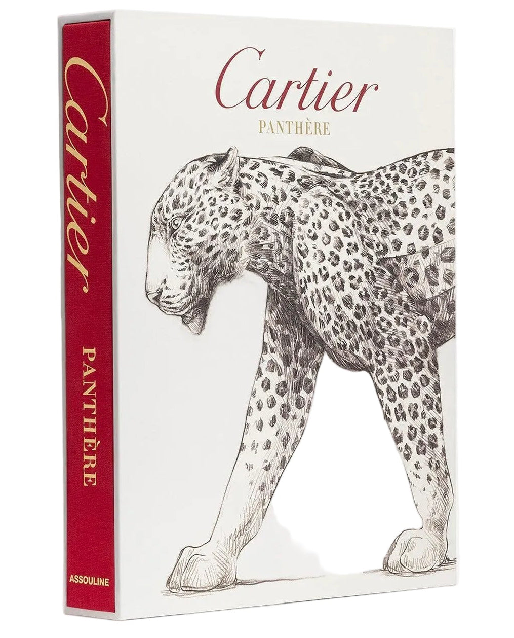 A book cover featuring the Cartier Panthere logo with a drawing of a panther, indicating a connection to the Cartier brand and its history.
