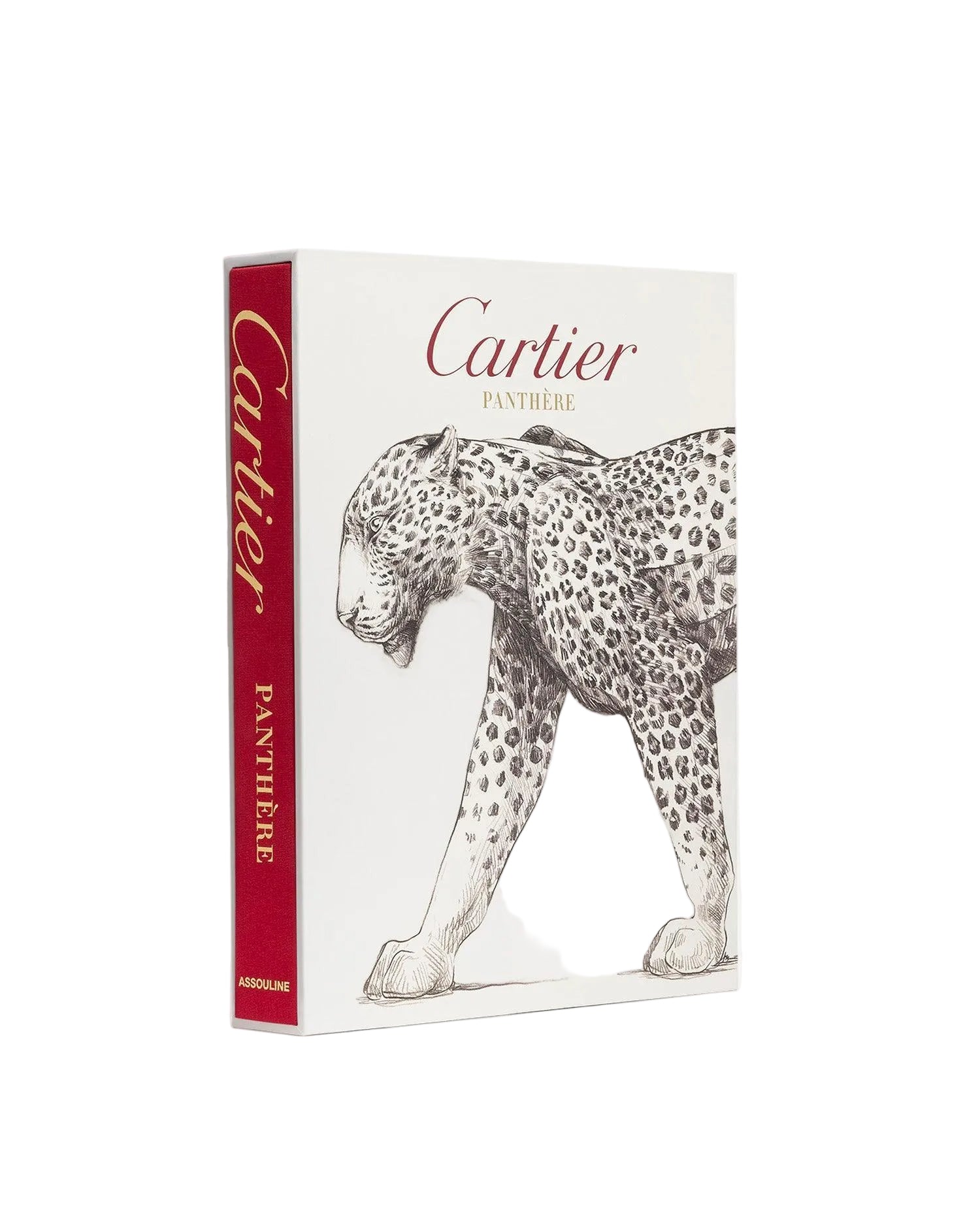 A book cover featuring the Cartier Panthere logo with a drawing of a panther, indicating a connection to the Cartier brand and its history.
