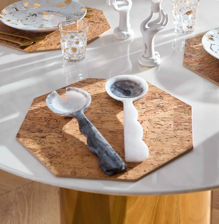 Mustique Ripple Salad Servers Black/White