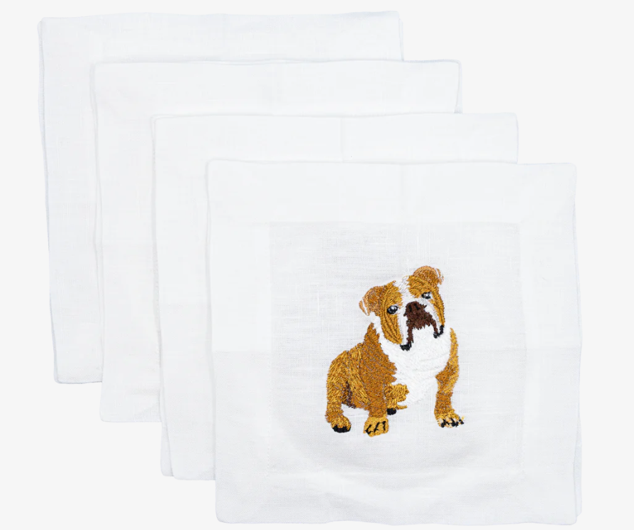 English Bulldog Cocktail Napkins