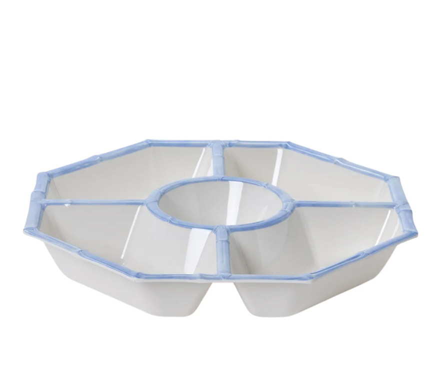 French Blue Bamboo Chip and Dip