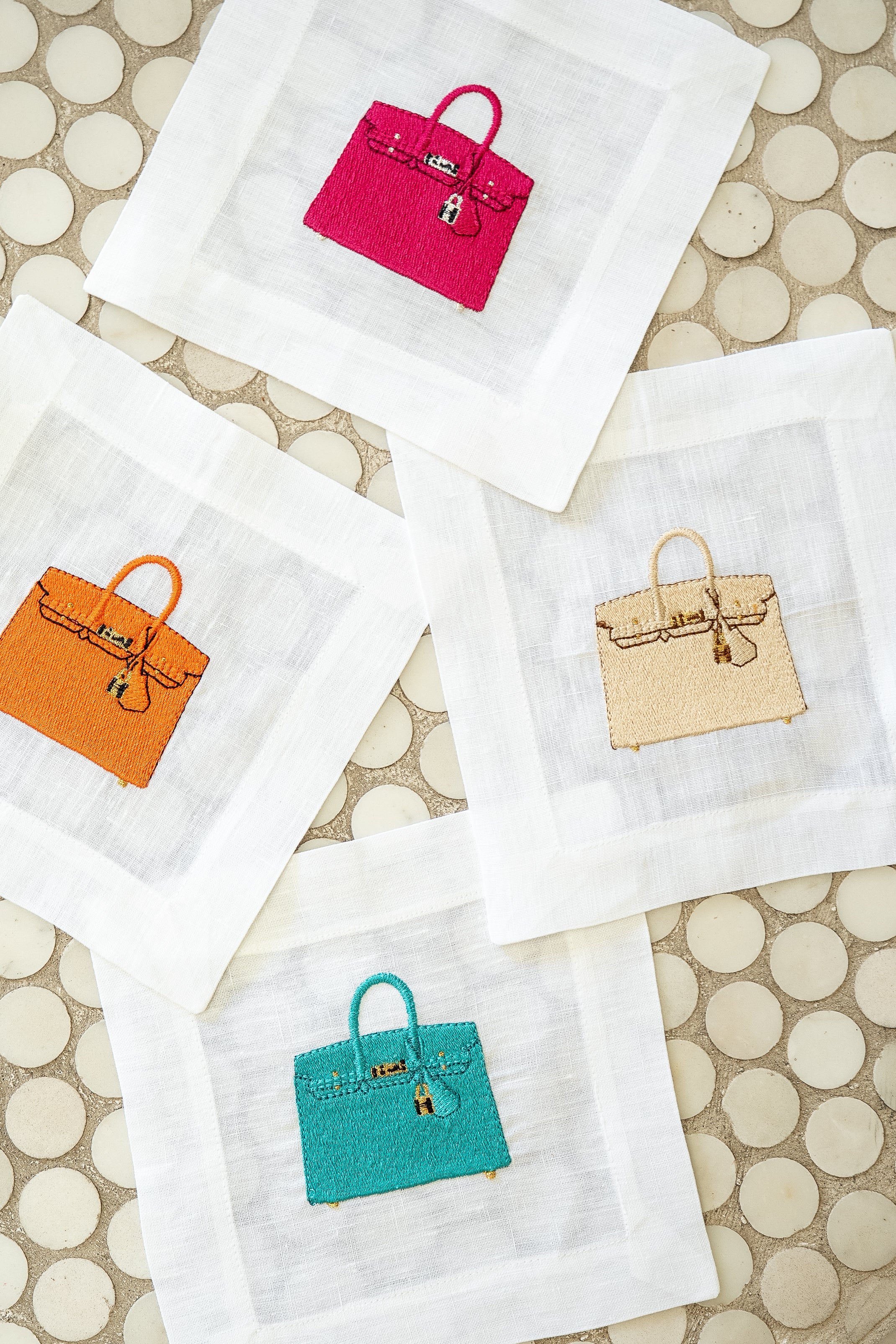 Hermes Handbag Cocktail Napkins