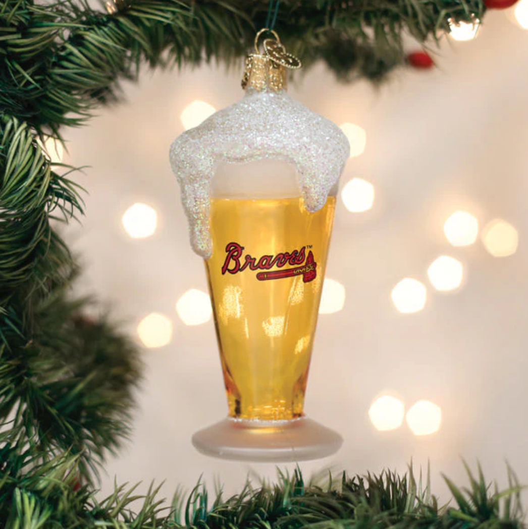 Atlanta Braves Glass of Beer Ornament