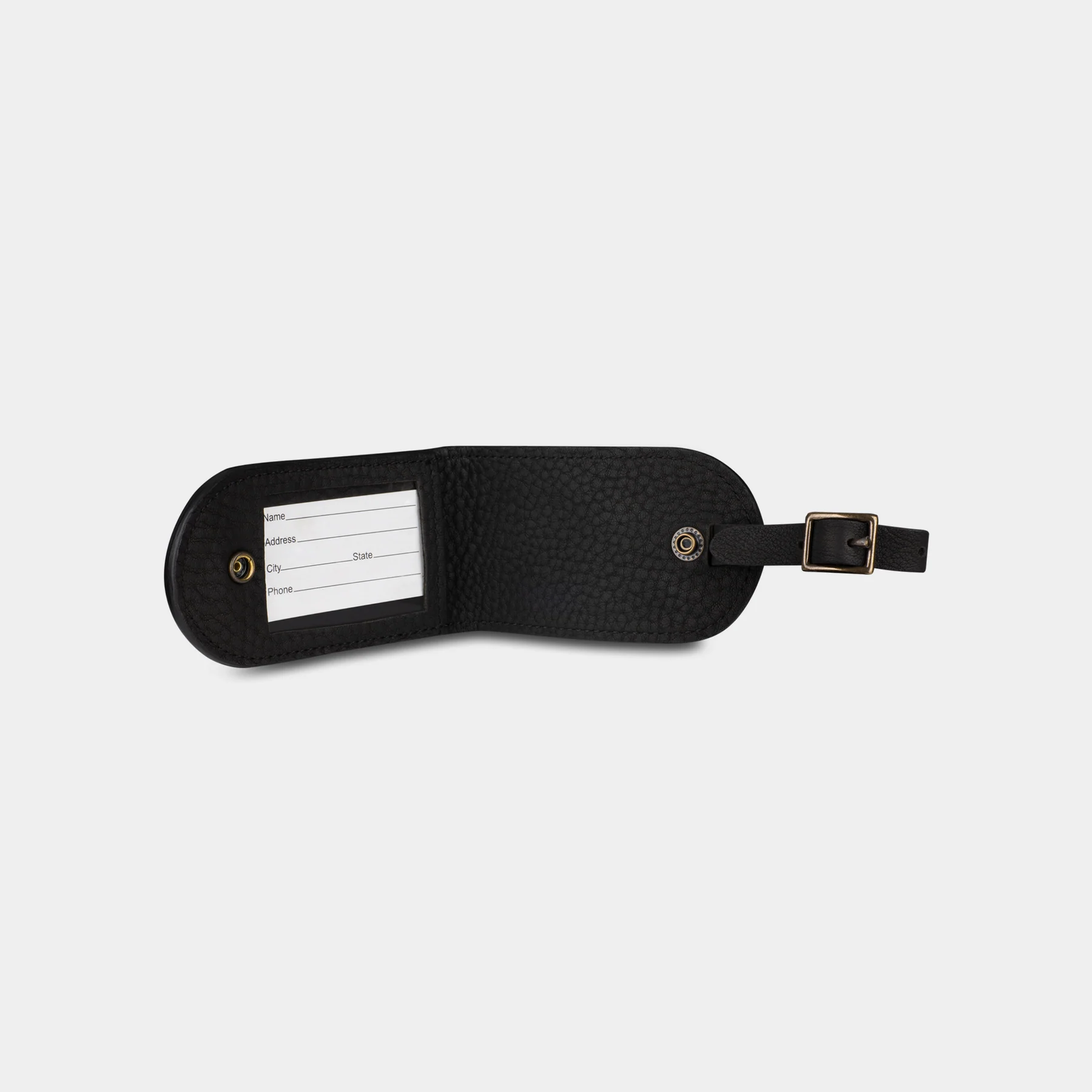 UGA "G" Leather Luggage Tag in Black