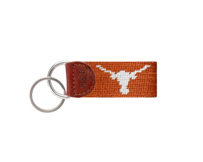 Univ. of Texas Needlepoint Key Fob