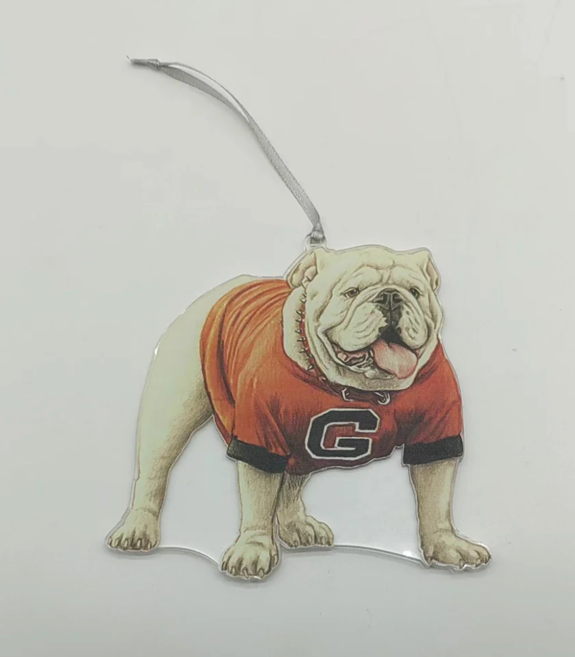 Georgia Mascot Acrylic Ornament