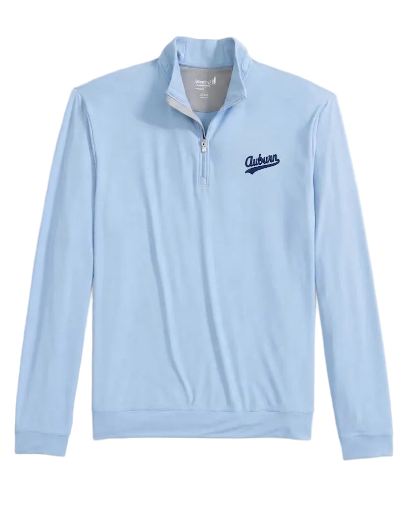 Light blue long-sleeve shirt with 'Auburn' logo on a light gray background
