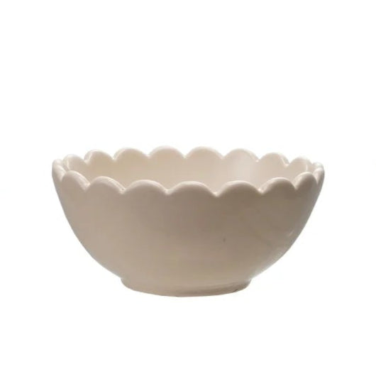 Stoneware Scalloped Bowl