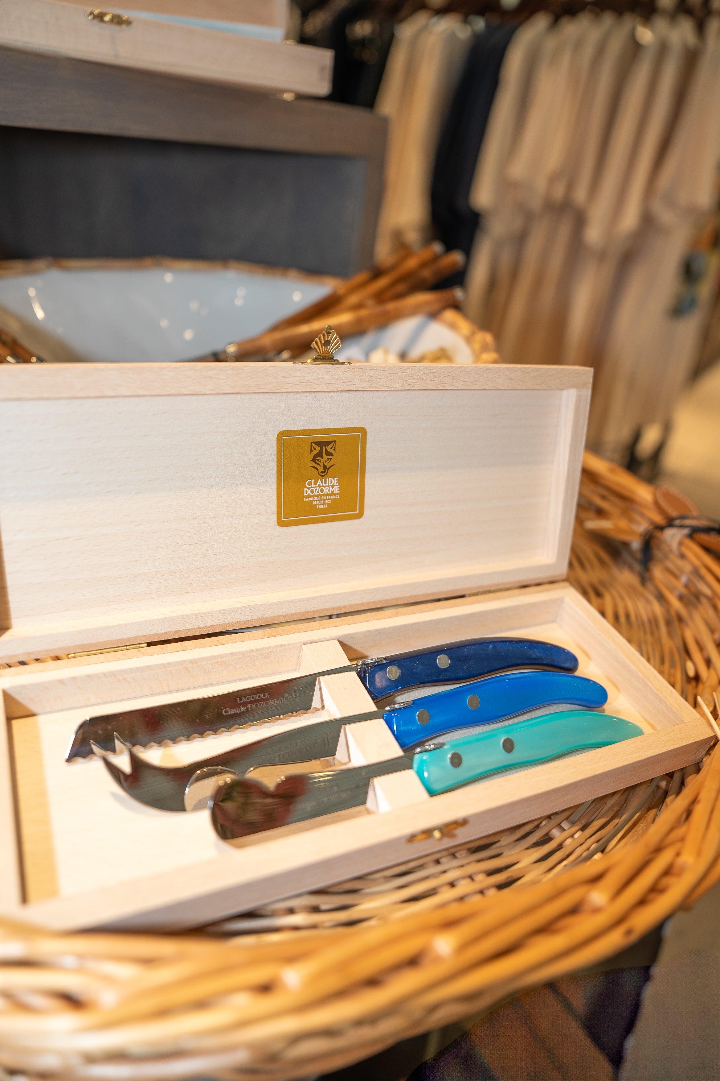 Box of Berlingot 3 Piece Breakfast Set Mixed Blues