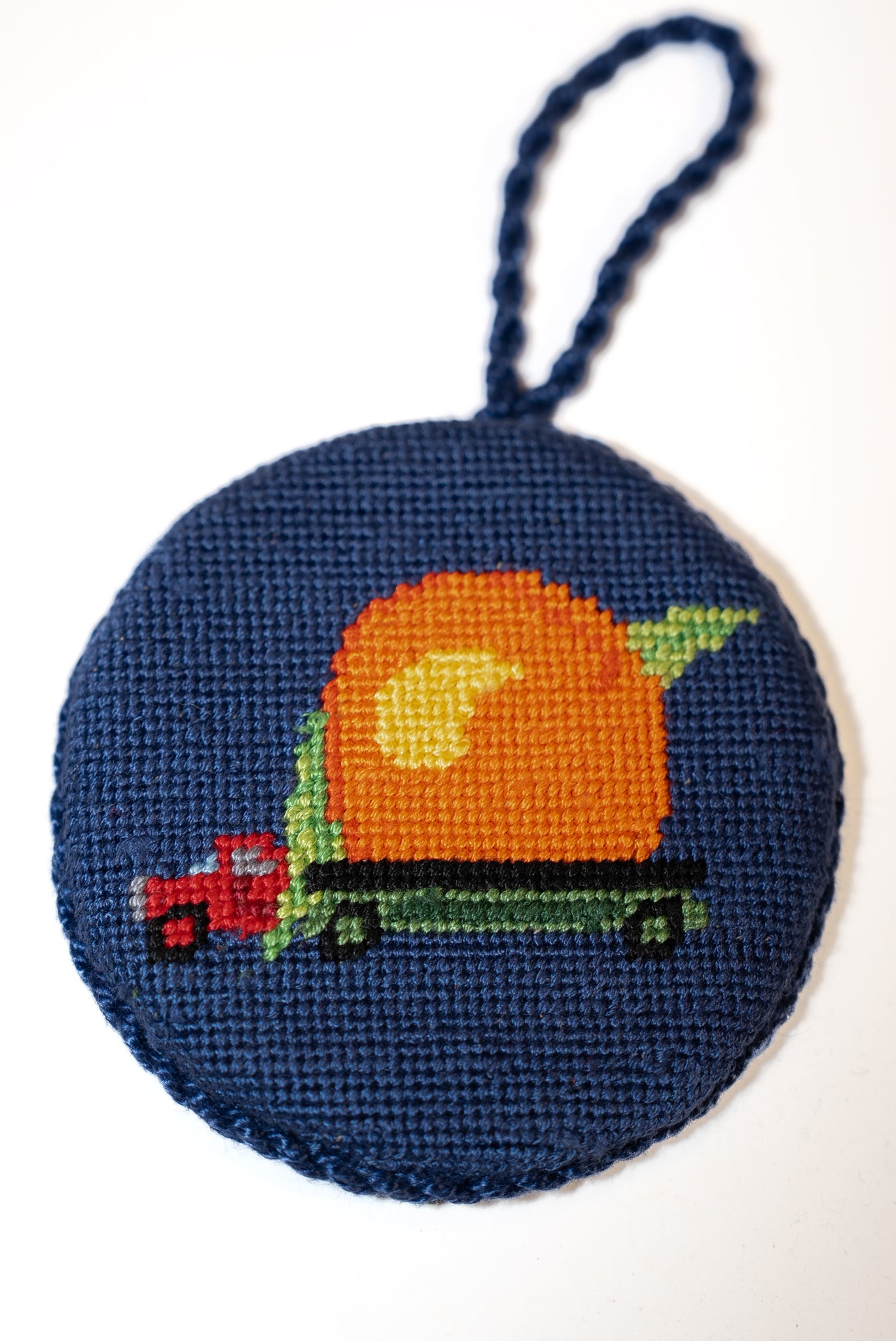 Peach Truck Fairisle Ornament