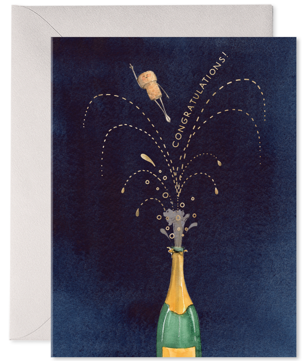 Flying Cork Congratulations Card