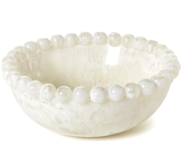 Modern Pop White Beaded Rim Bowl