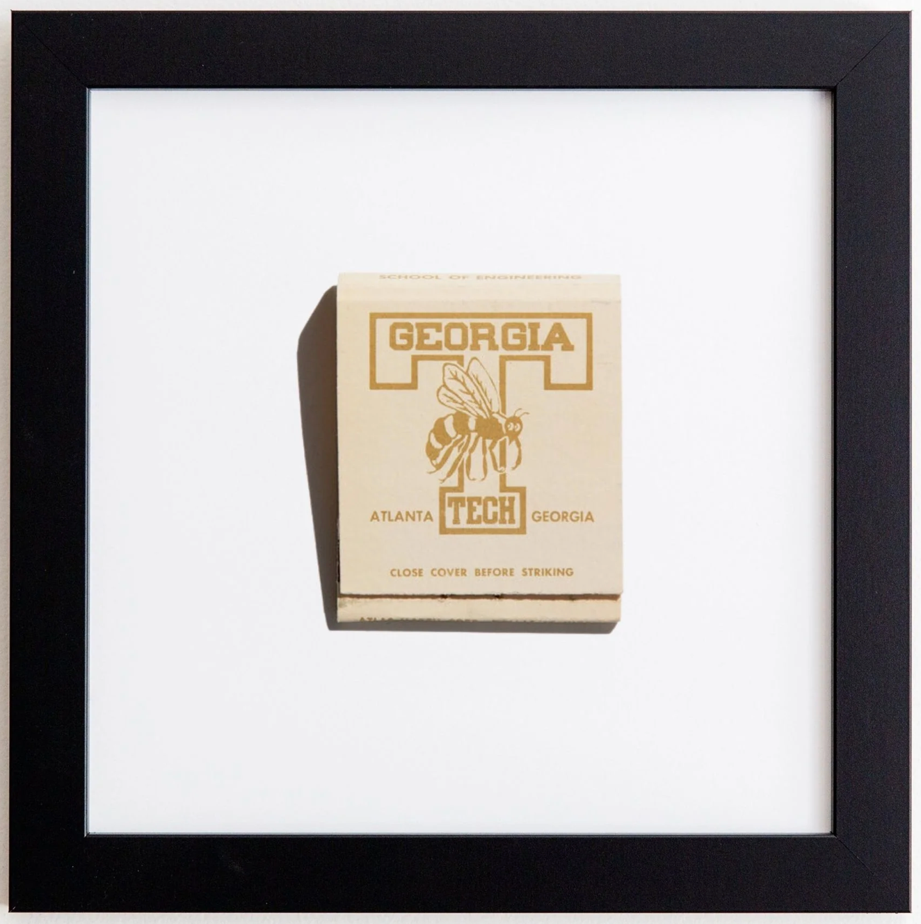 Georgia Tech Matchbook - Black Frame