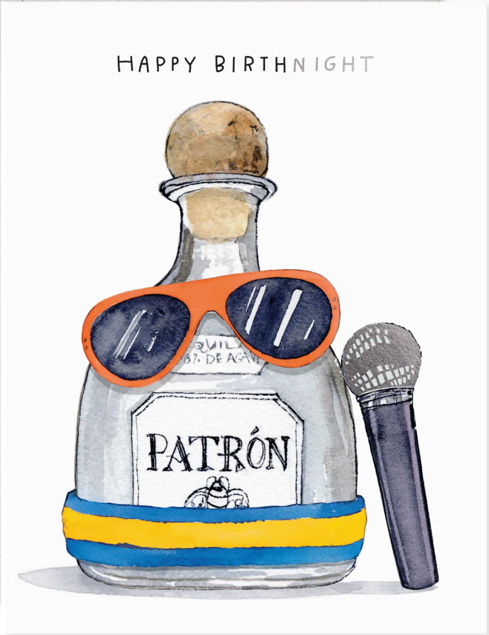 Happy BirthNIGHT Tequila Birthday Card