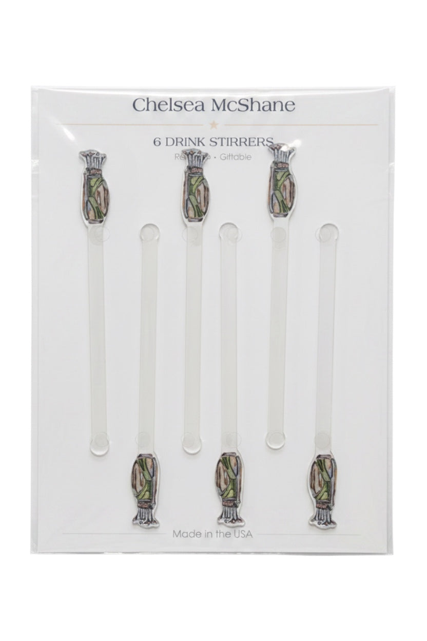 GOLF CLUBS DRINK STIRRERS