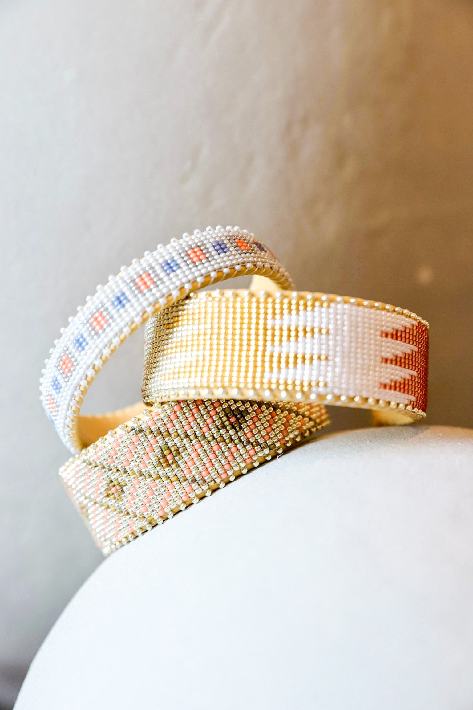 Orange Moon Glass Cuff - Small