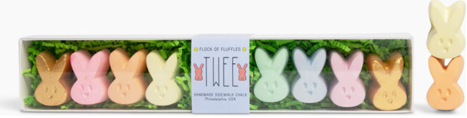 Twee Flock Of Fluffles Sidewalk Chalk
