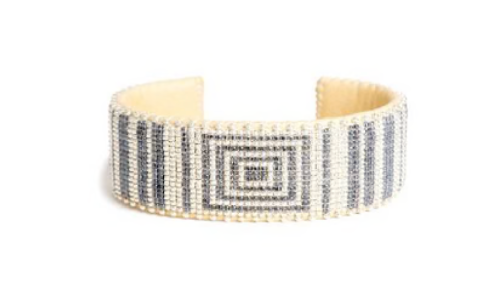 Esme Grey Glass Cuff Large