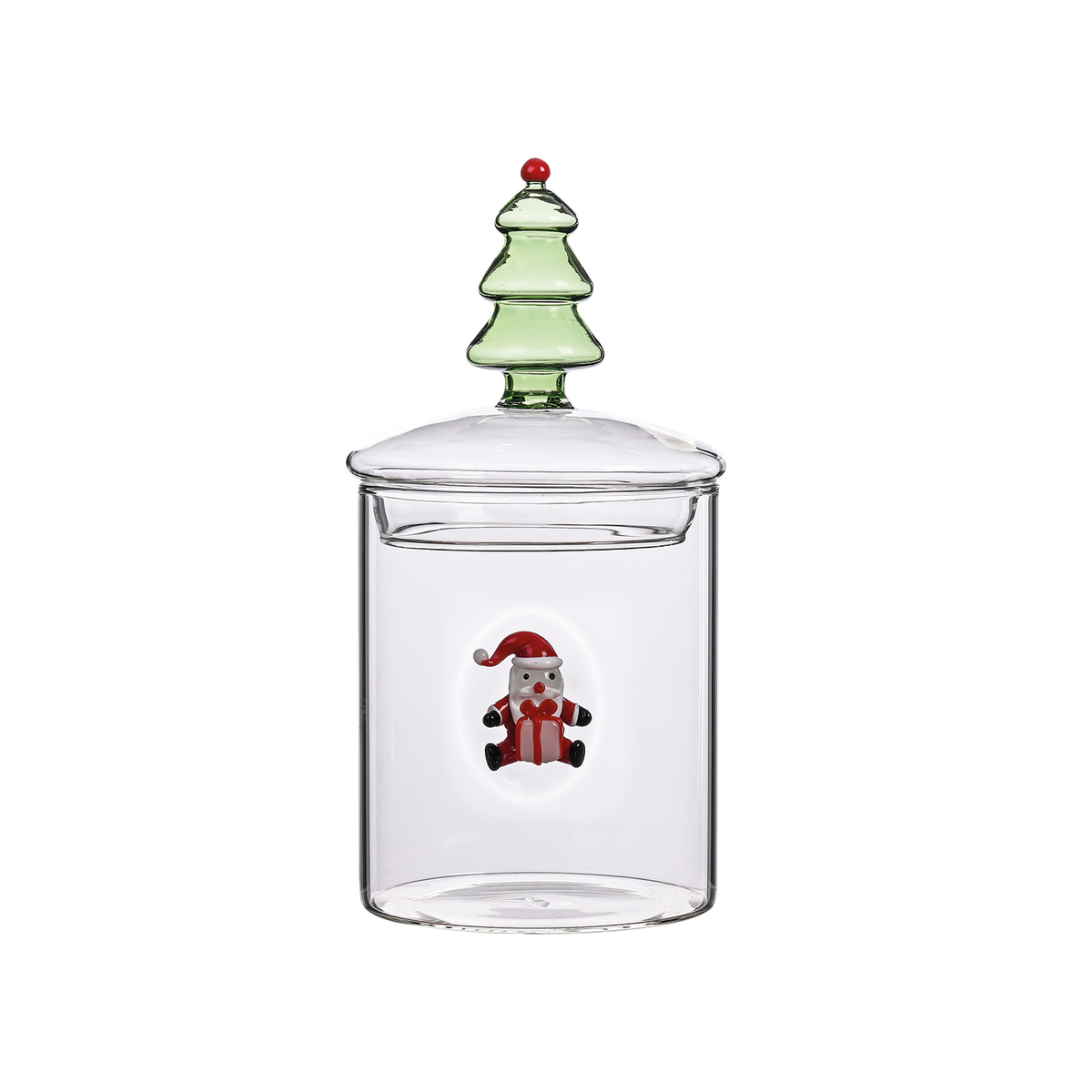 3D Santa Glass Canister