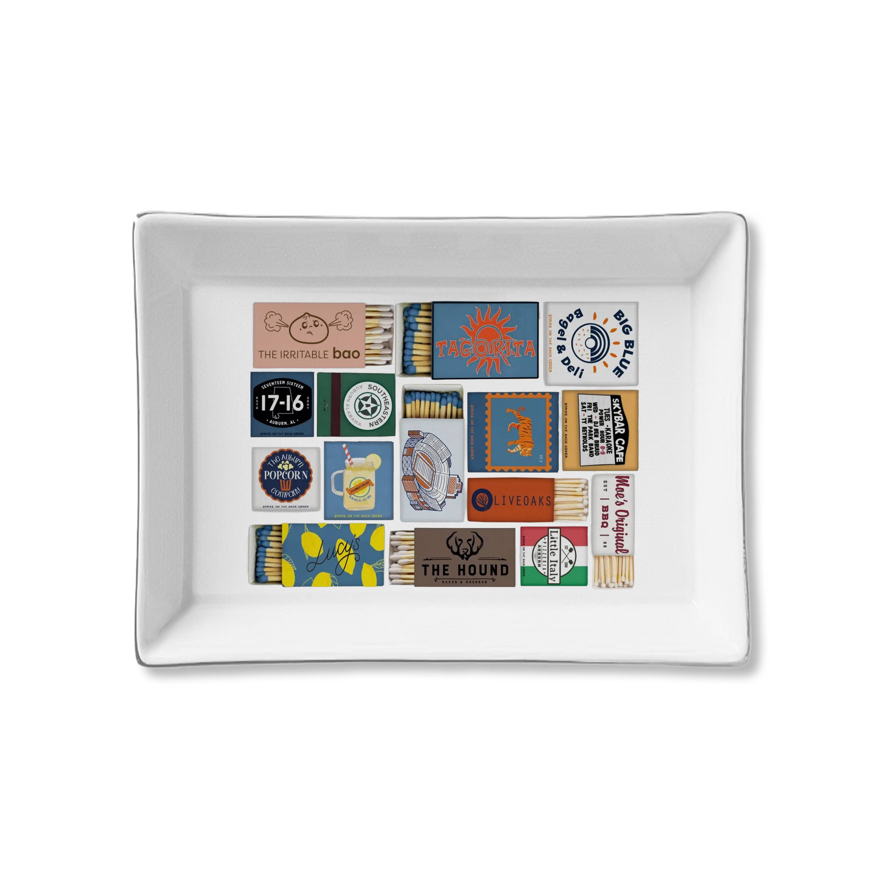 Auburn Matches Ceramic Tray