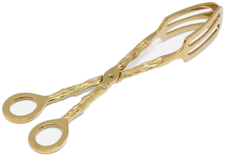 Arbor Polished Gold Twig Serving Tongs