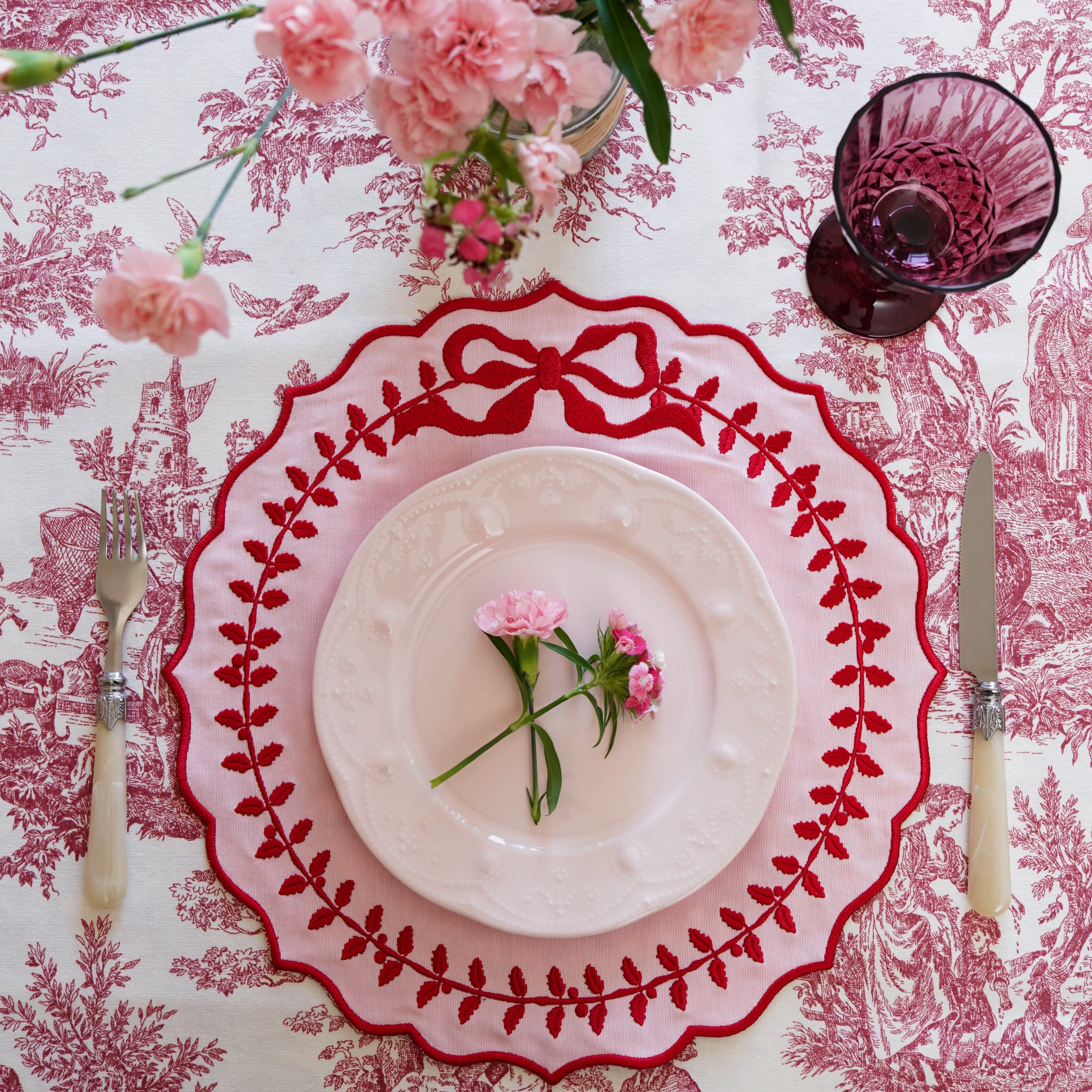 Champagne Pink Cotton Placemat