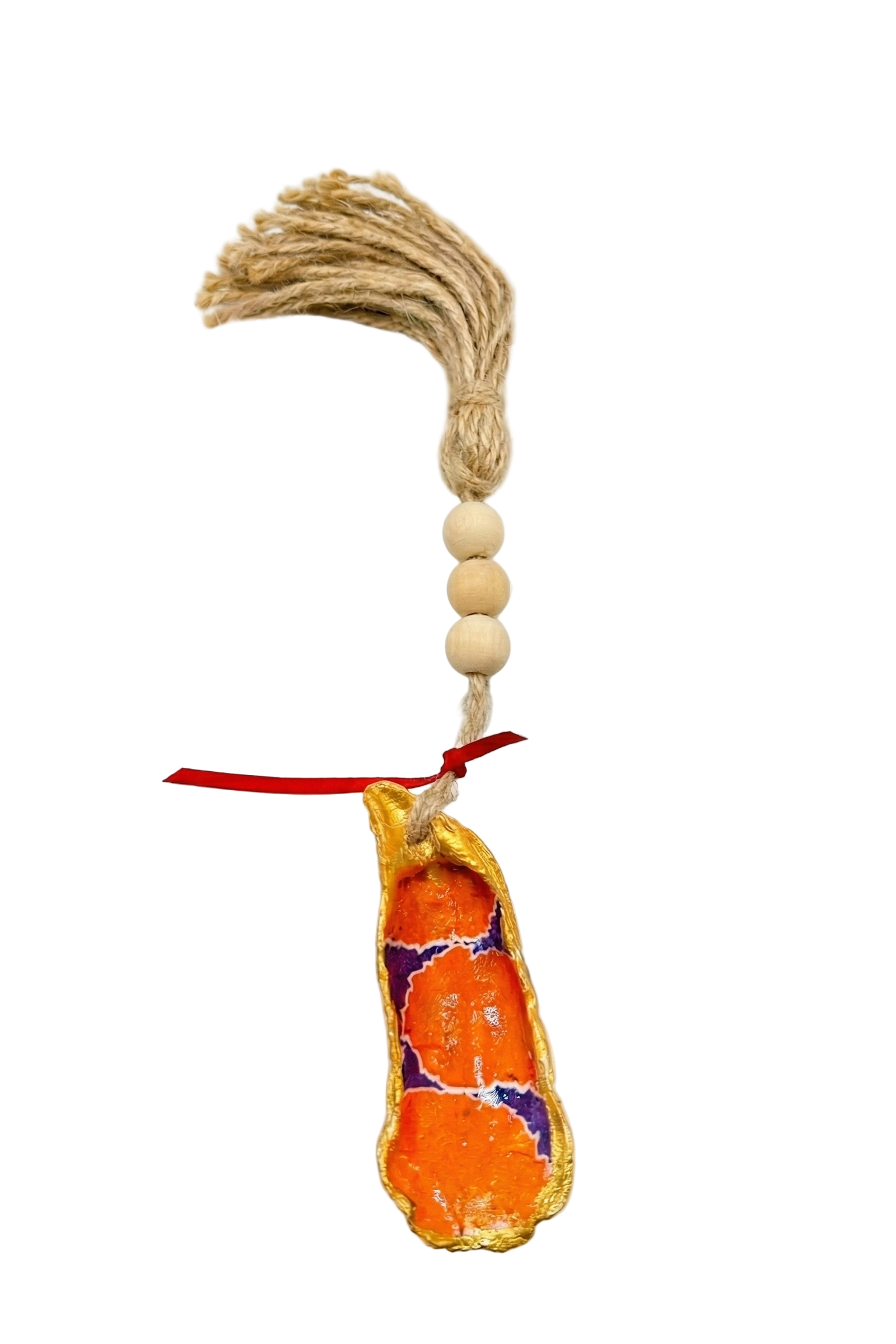 Clemson Hand Painted Oyster Ornament