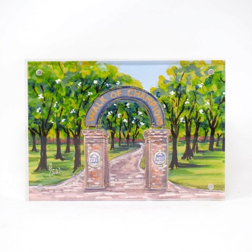 Ole Miss Landmark Acrylic Block