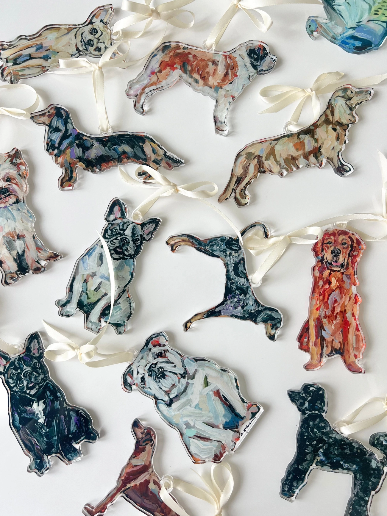 Golden Retriever Red Acrylic Ornament