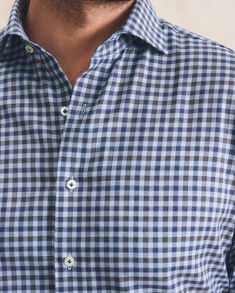 AMALFI GINGHAM Top Shelf Cotton Button Down Shirt