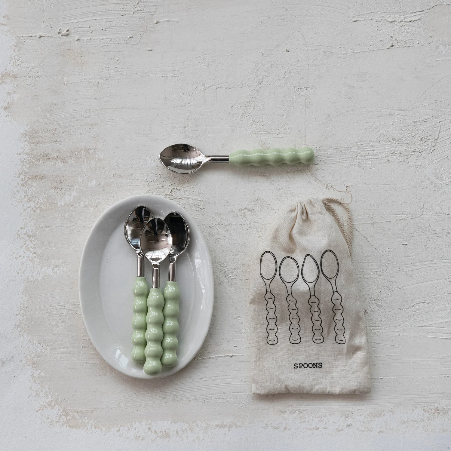 Enameled Ball Handles Spoons