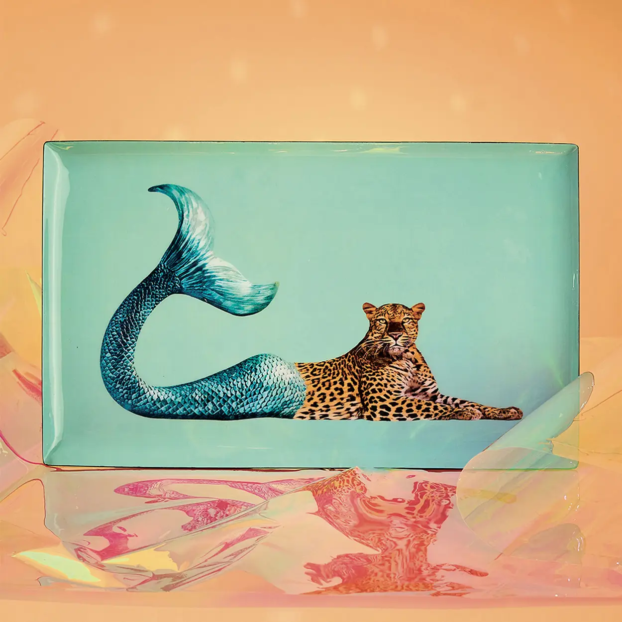 Plateau Rectangulaire Pin-up Tray (Mermaid Cheetah)