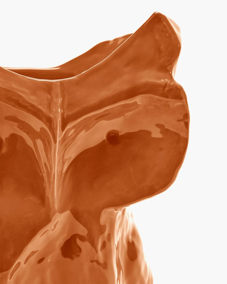 OWL VASE S ORANGE AFTER MIDNIGHT