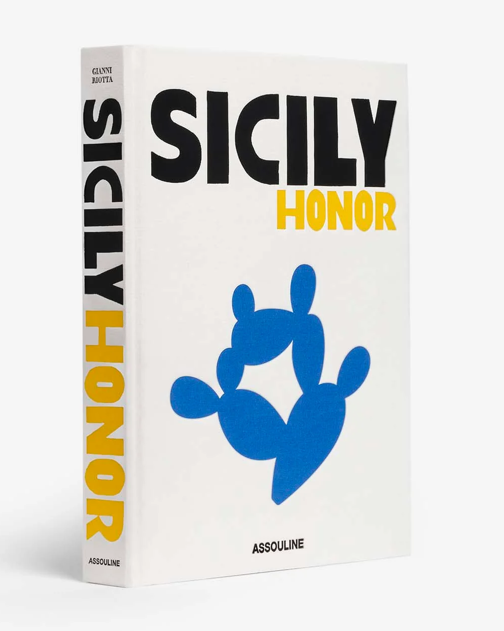 Book titled 'Sicily Honor' with a blue abstract design on a white background