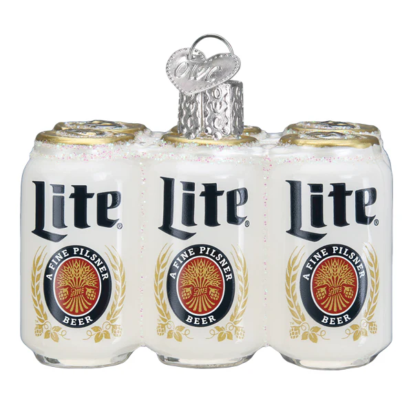 Miller Lite 6 Pack Ornament