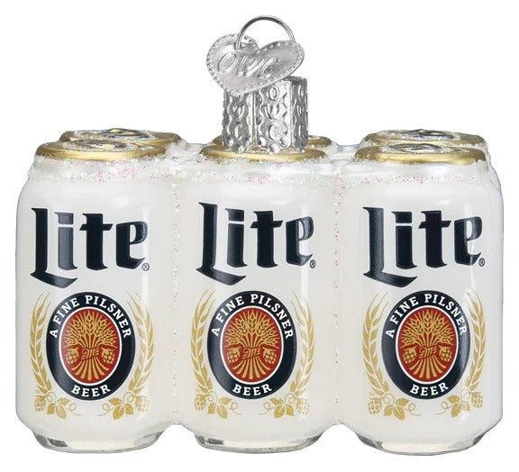 Miller Lite 6 Pack Ornament