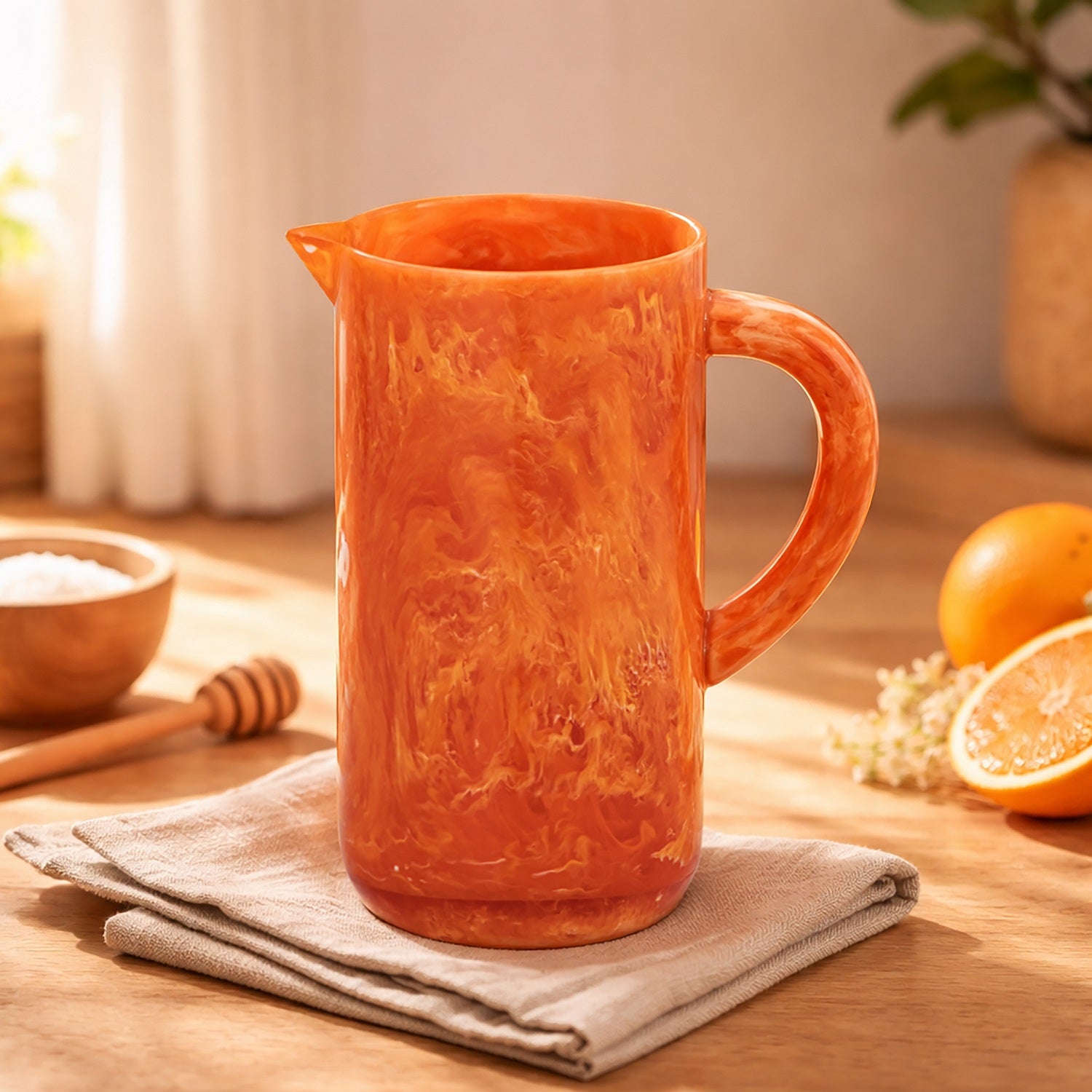 Orange Resin Pitcher
